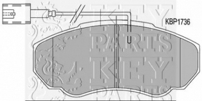 KEY PARTS kbp1736 -  Комплект тормозных колодок, дисковый тормоз